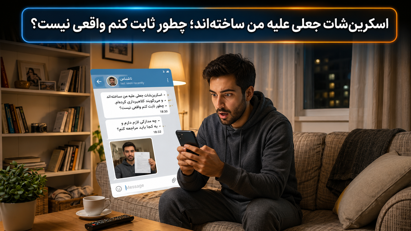 اسکرین‌شات جعلی علیه من ساخته‌اند؛ چطور ثابت کنم واقعی نیست؟